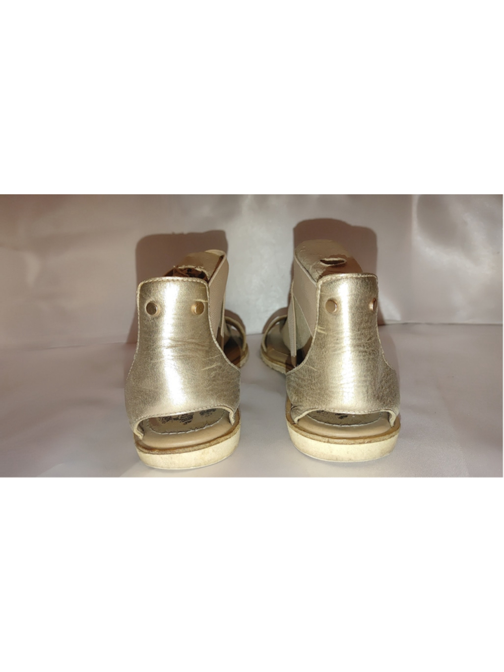 Sorel Ella II Metallic Gold Sandals Size 9.5 - Picture 7 of 7